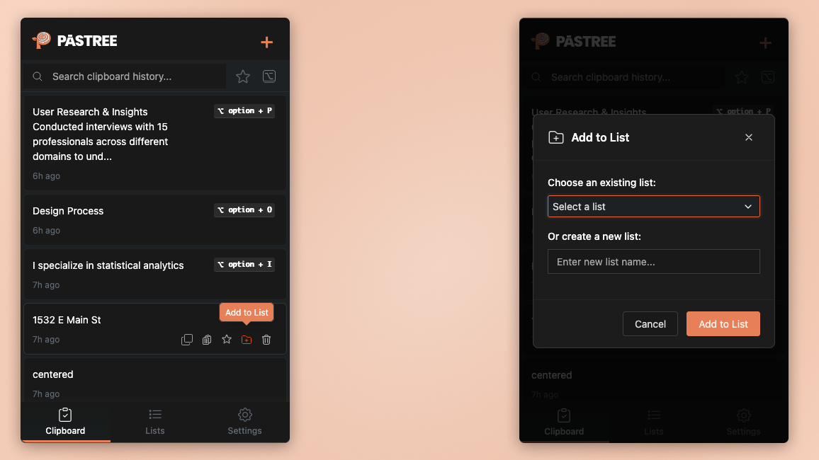 Custom Lists for Context Organization - Figure 1